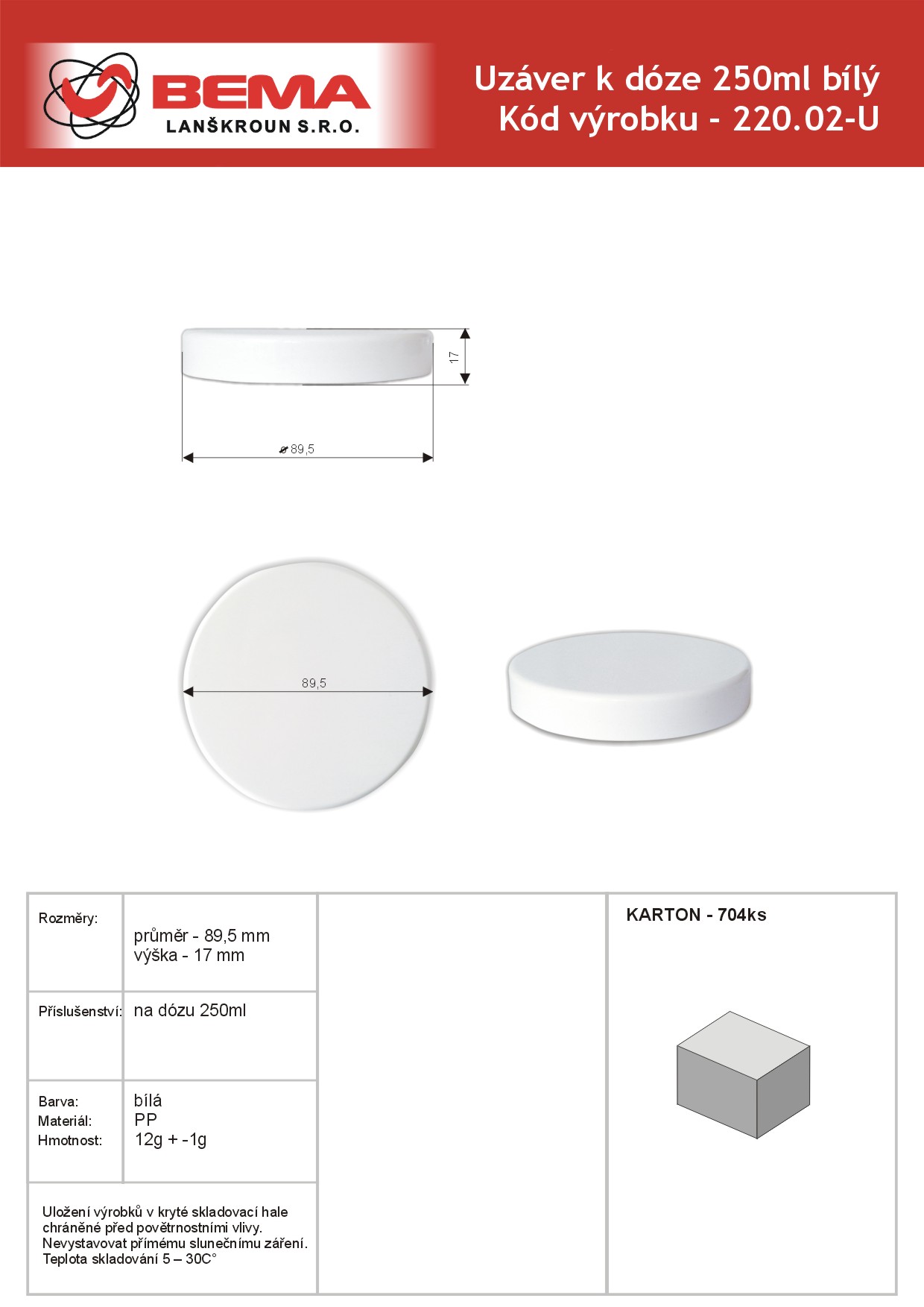 uzaver na dozu HDPE 250ML 18-8-2022